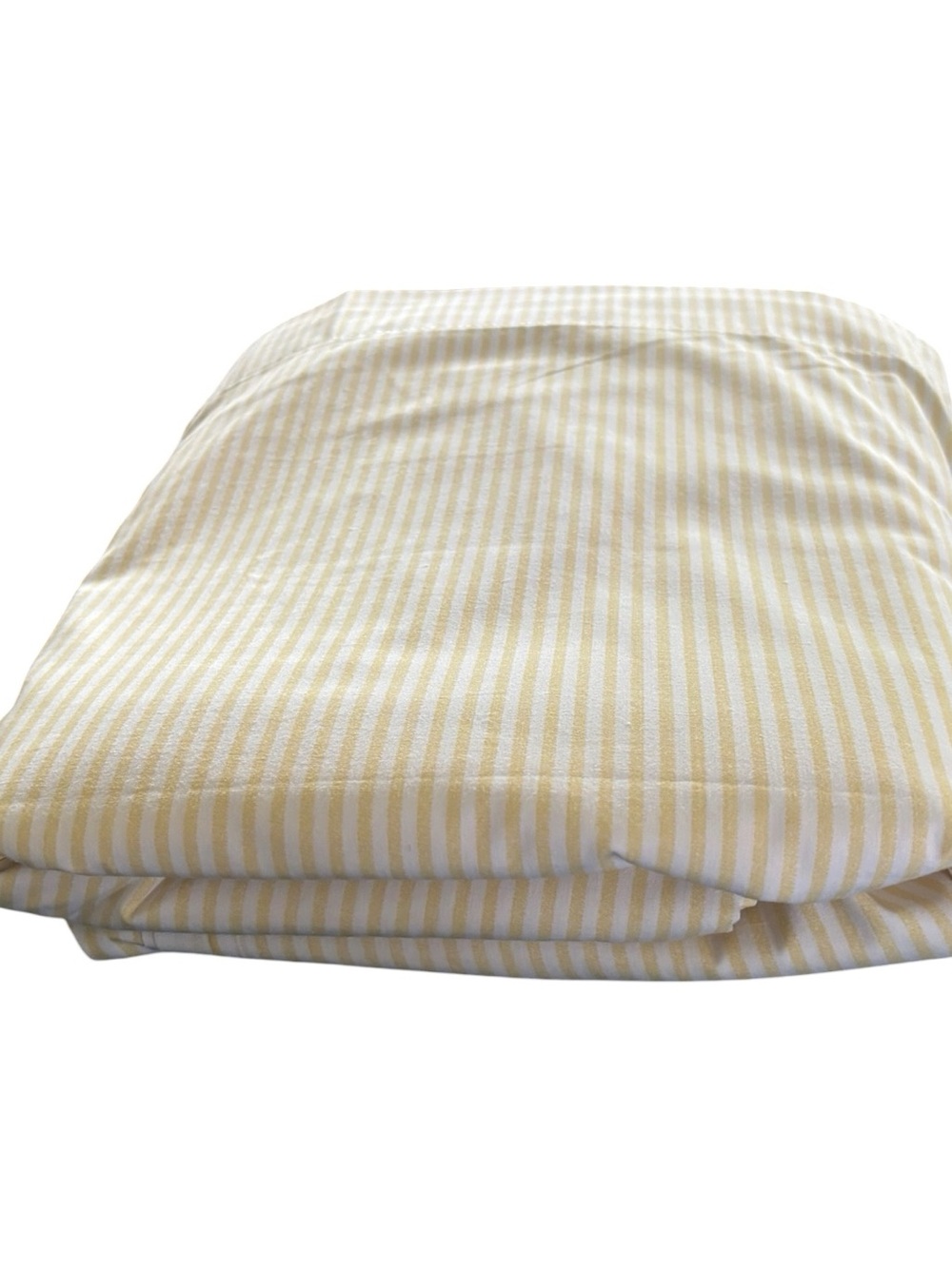 Wamsutta Cotton Blend King Size Yellow Striped Flat Sheet 78X80”